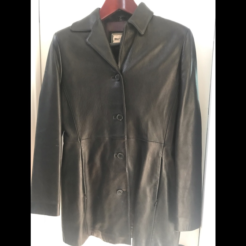 Black Genuine leather jacket